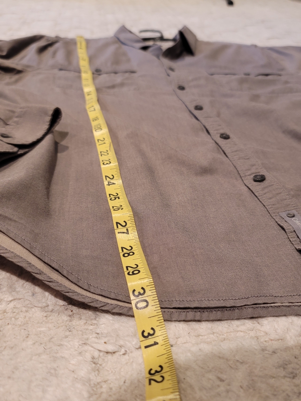 CALVIN KLEIN JEANS Modern Fit Cotton Long Sleeve Button Down Shirt Taupe XL‎ - Picture 5 of 7